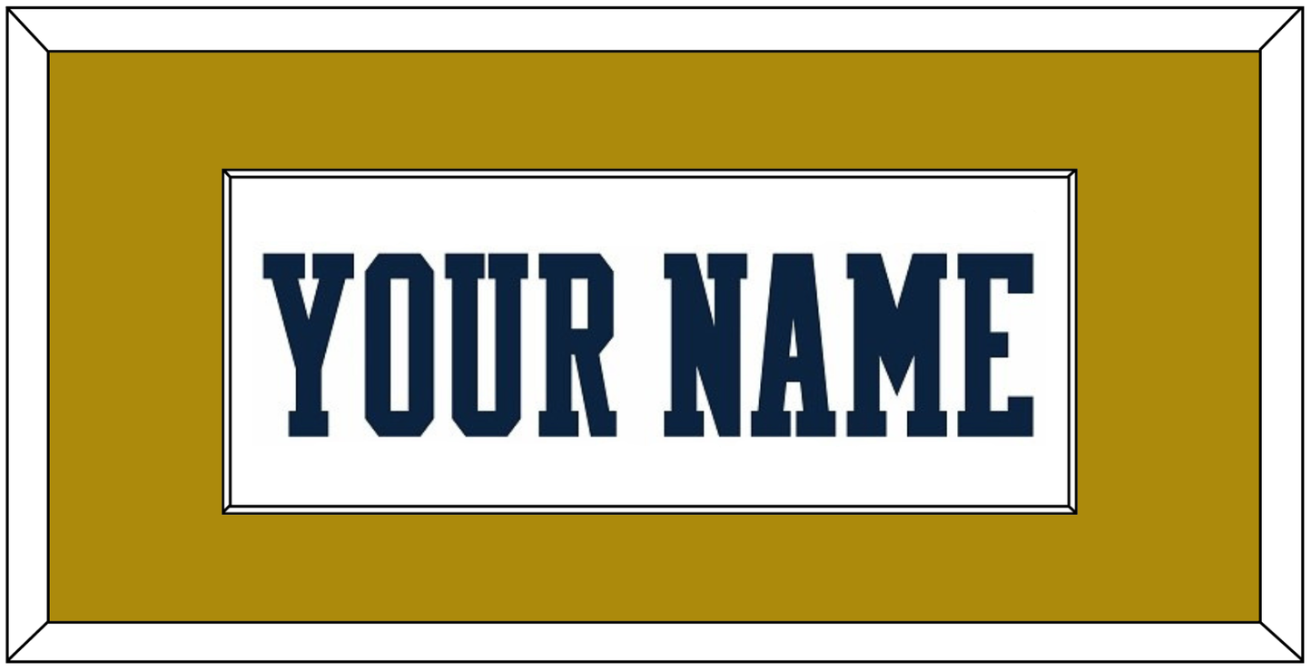 Notre Dame Basketball Name - Home White - Essential Tier 2