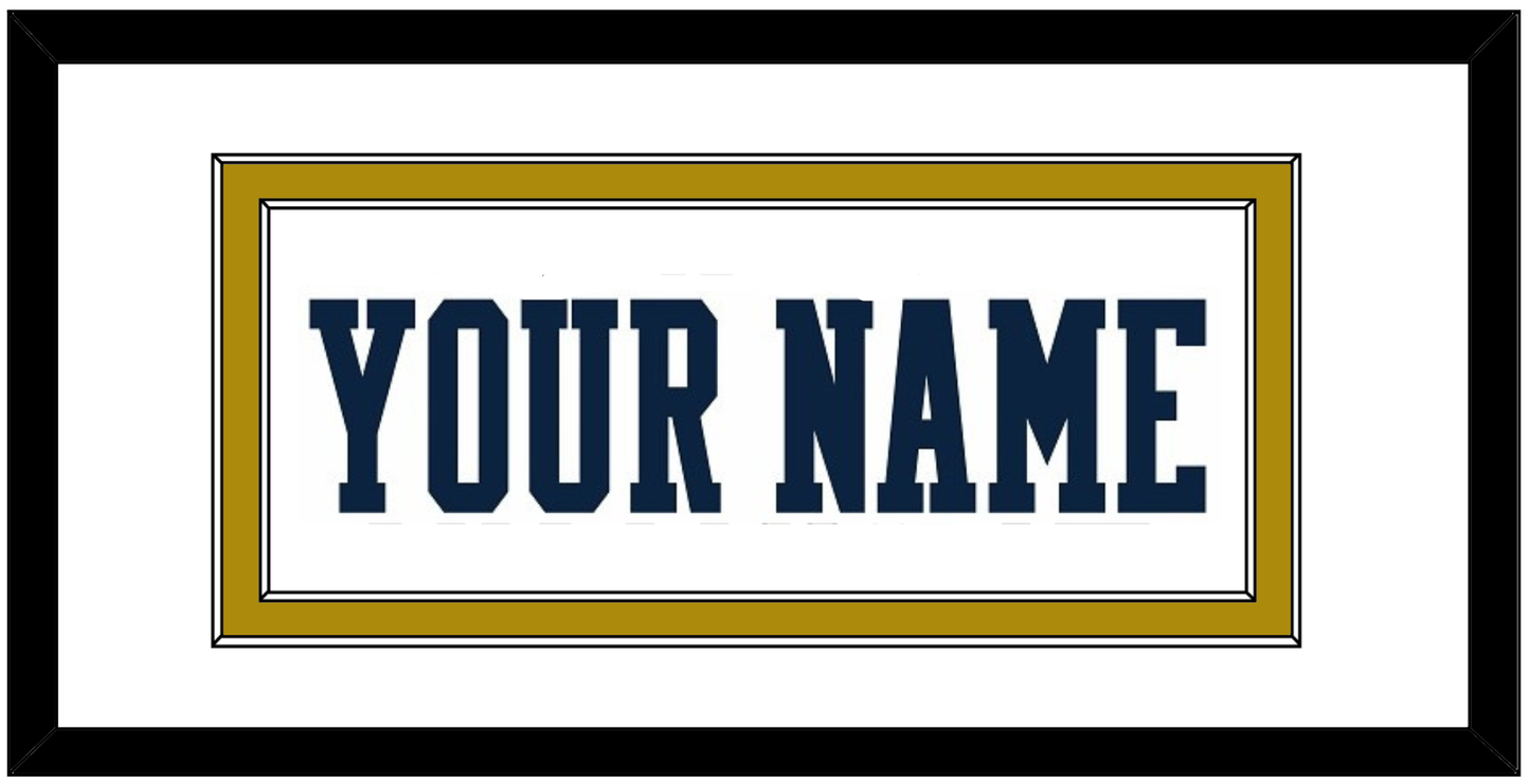 Notre Dame Basketball Name - Home White - Signature Tier 1