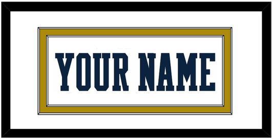 Notre Dame Basketball Name - Home White - Signature Tier 1