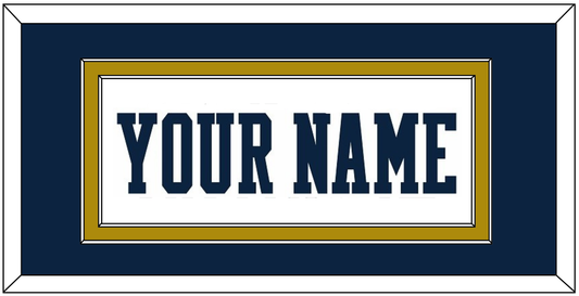 Notre Dame Basketball Name - Home White - Signature Tier 2