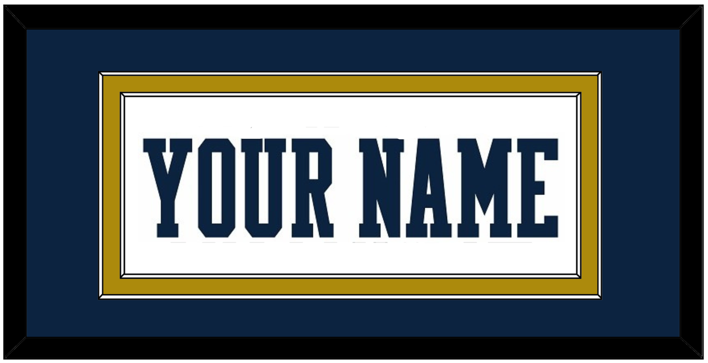 Notre Dame Basketball Name - Home White - Signature Tier 2