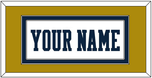 Notre Dame Basketball Name - Home White - Signature Tier 3
