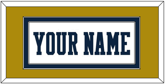 Notre Dame Basketball Name - Home White - Double Mat 3