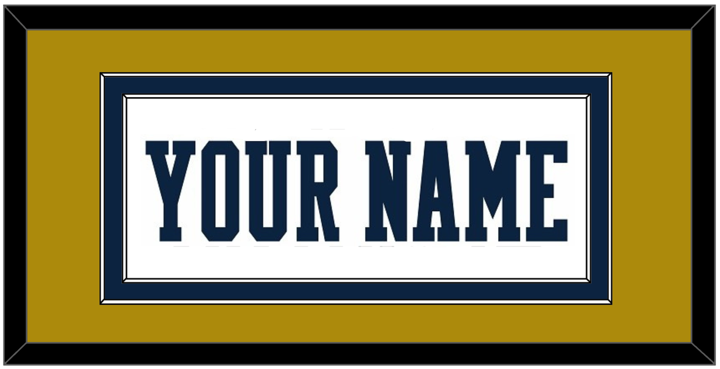 Notre Dame Basketball Name - Home White - Signature Tier 3