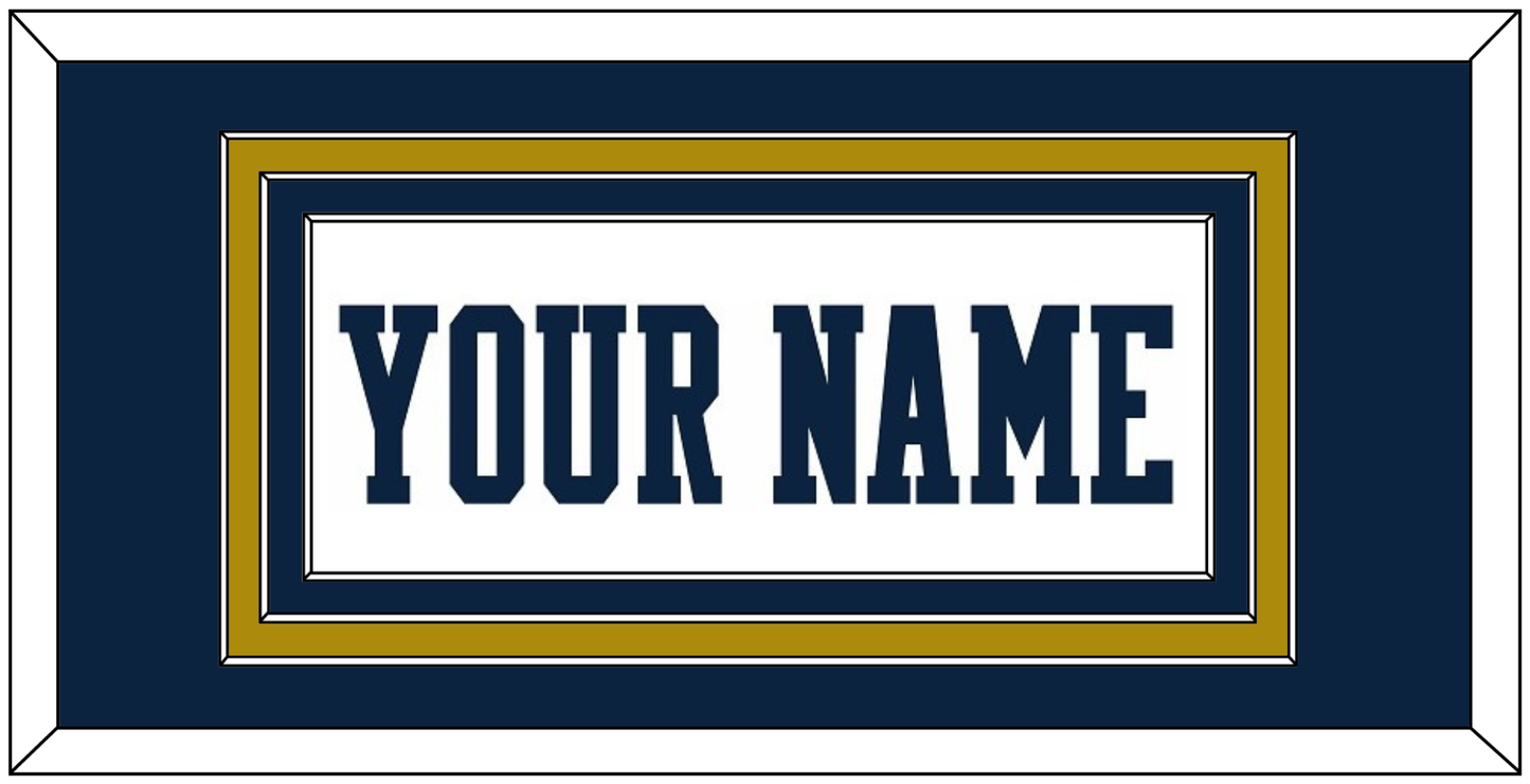 Notre Dame Basketball Name - Home White - Premier Tier 2