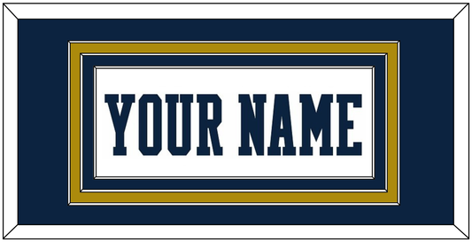 Notre Dame Basketball Name - Home White - Premier Tier 2