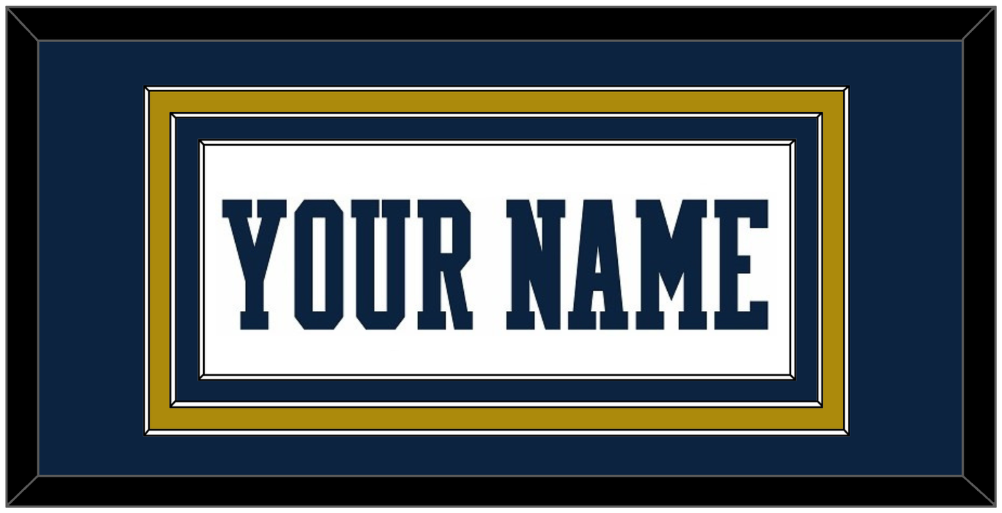 Notre Dame Basketball Name - Home White - Premier Tier 2