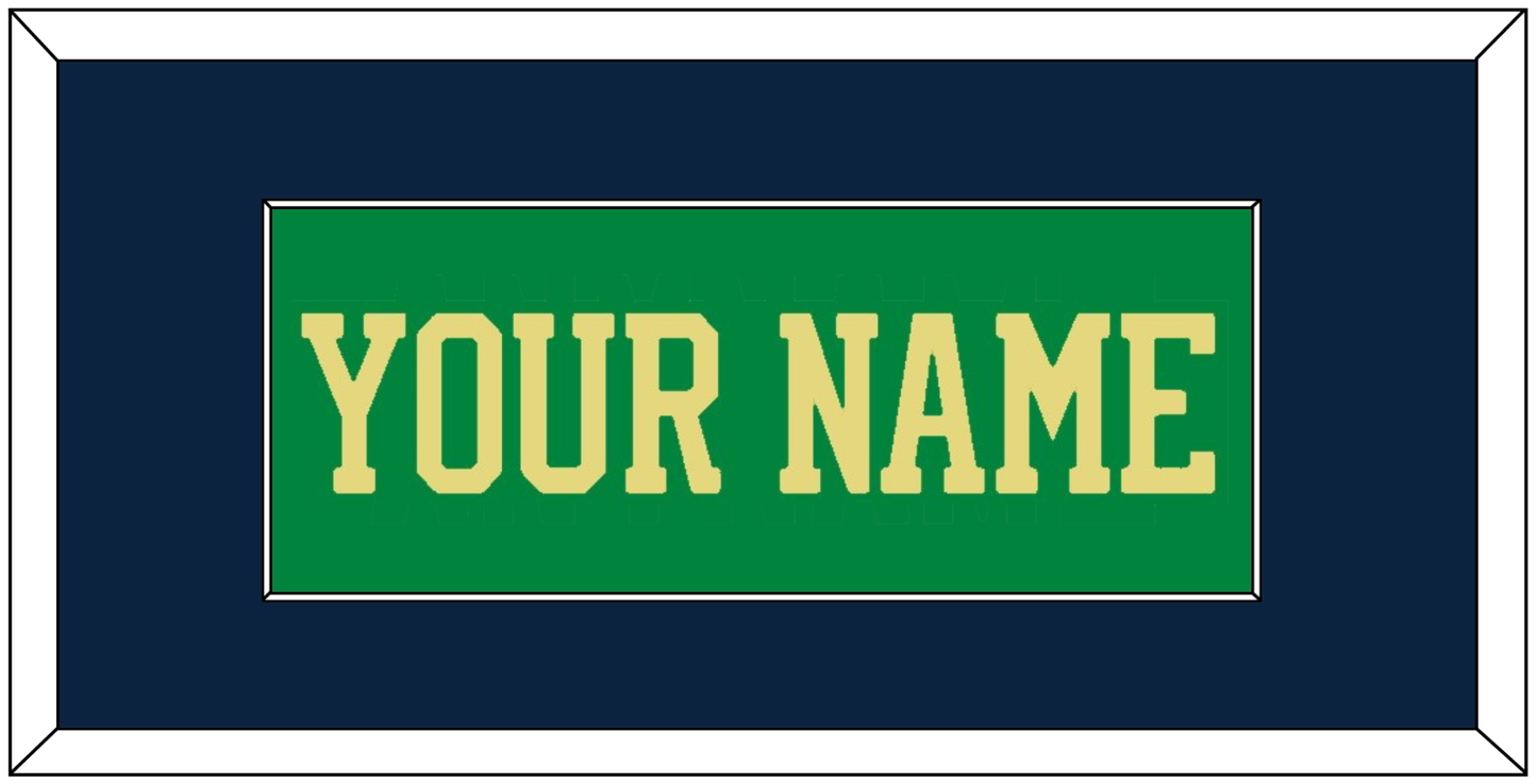 Notre Dame Basketball Name - Alternate Green (2016-2017) - Essential Tier 2