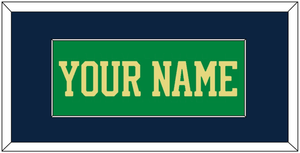 Notre Dame Basketball Name - Alternate Green (2016-2017) - Single Mat 2