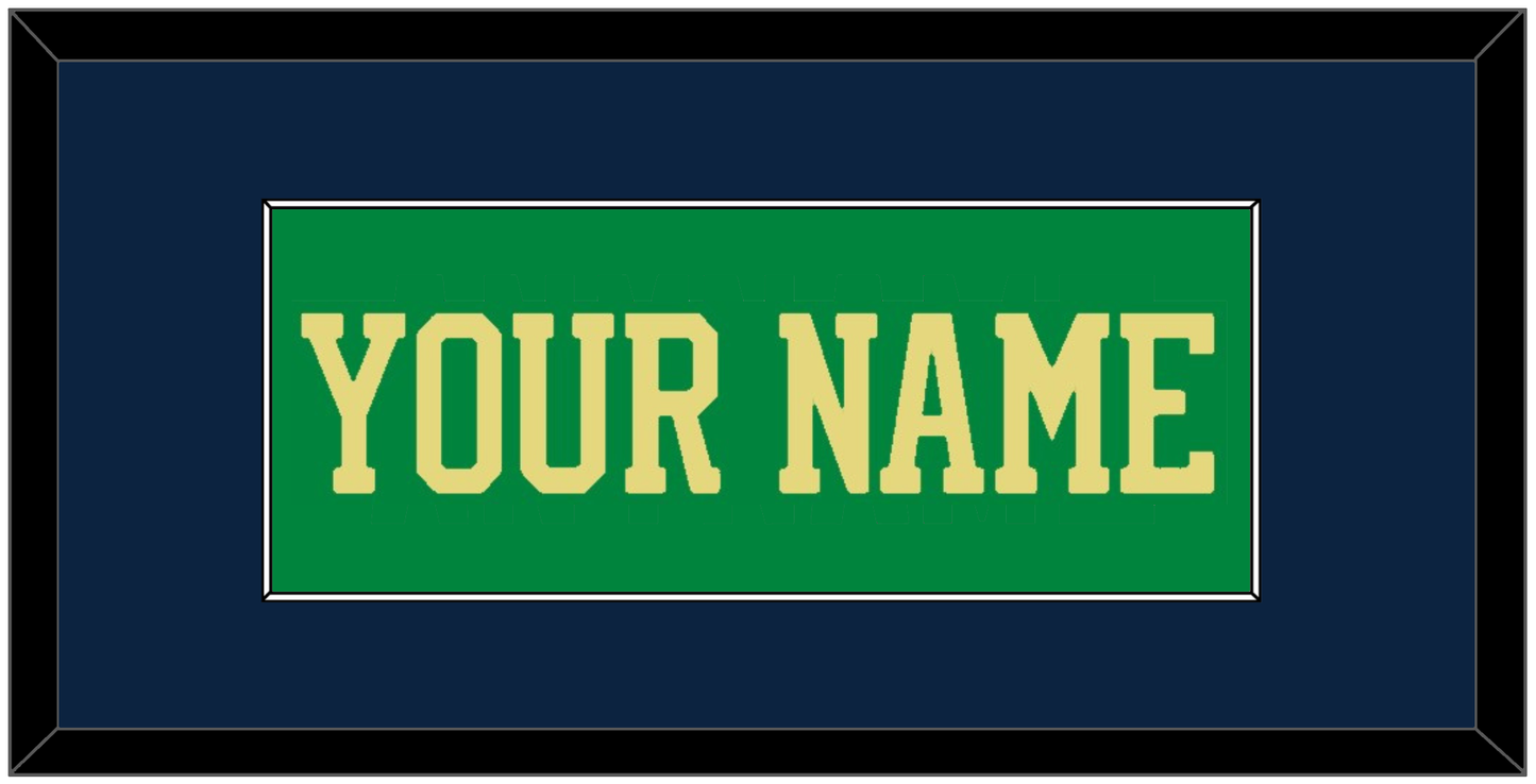 Notre Dame Basketball Name - Alternate Green (2016-2017) - Essential Tier 2