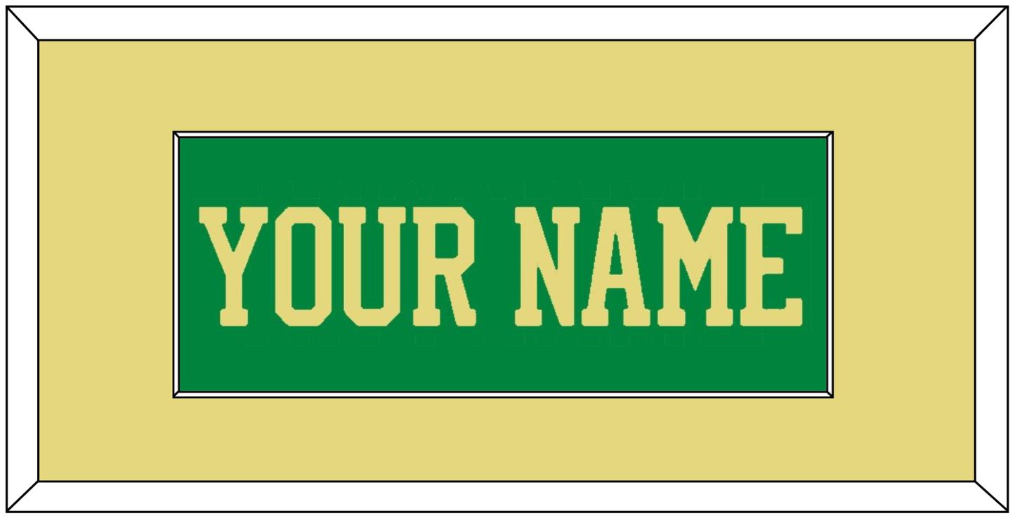 Notre Dame Basketball Name - Alternate Green (2016-2017) - Essential Tier 3