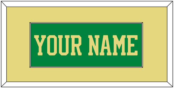 Notre Dame Basketball Name - Alternate Green (2016-2017) - Single Mat 3