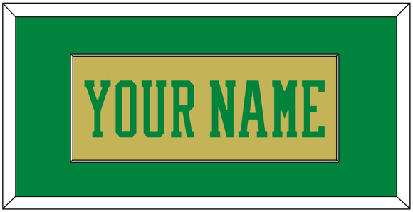 Notre Dame Basketball Name - Alternate Gold (2014-2015) - Single Mat 2