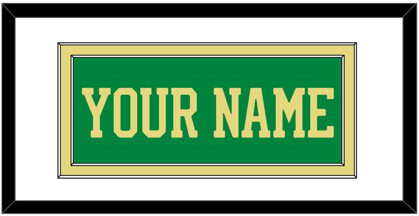 Notre Dame Basketball Name - Alternate Green (2016-2017) - Signature Tier 1