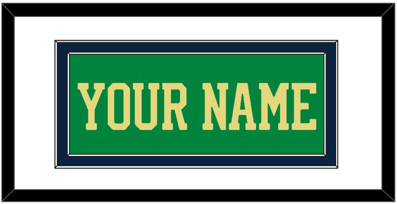 Notre Dame Basketball Name - Alternate Green (2016-2017) - Double Mat 2