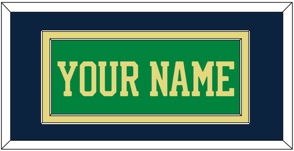 Notre Dame Basketball Name - Alternate Green (2016-2017) - Double Mat 3