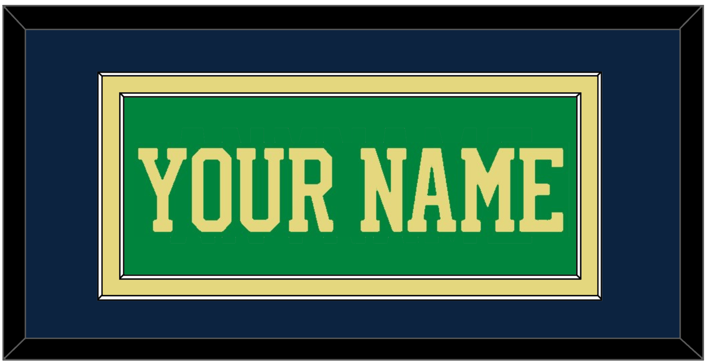 Notre Dame Basketball Name - Alternate Green (2016-2017) - Signature Tier 3