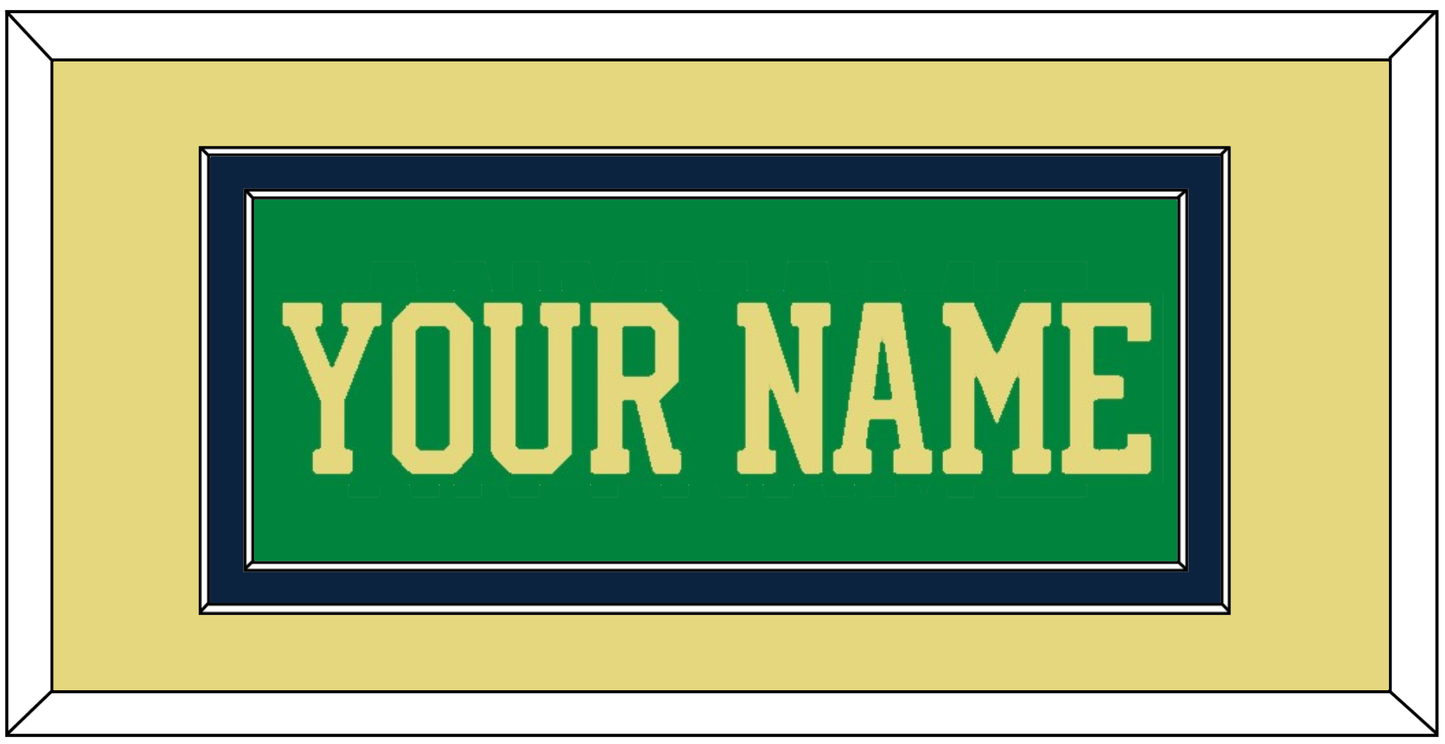 Notre Dame Basketball Name - Alternate Green (2016-2017) - Signature Tier 4
