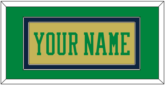 Notre Dame Basketball Name - Alternate Gold (2014-2015) - Double Mat 2