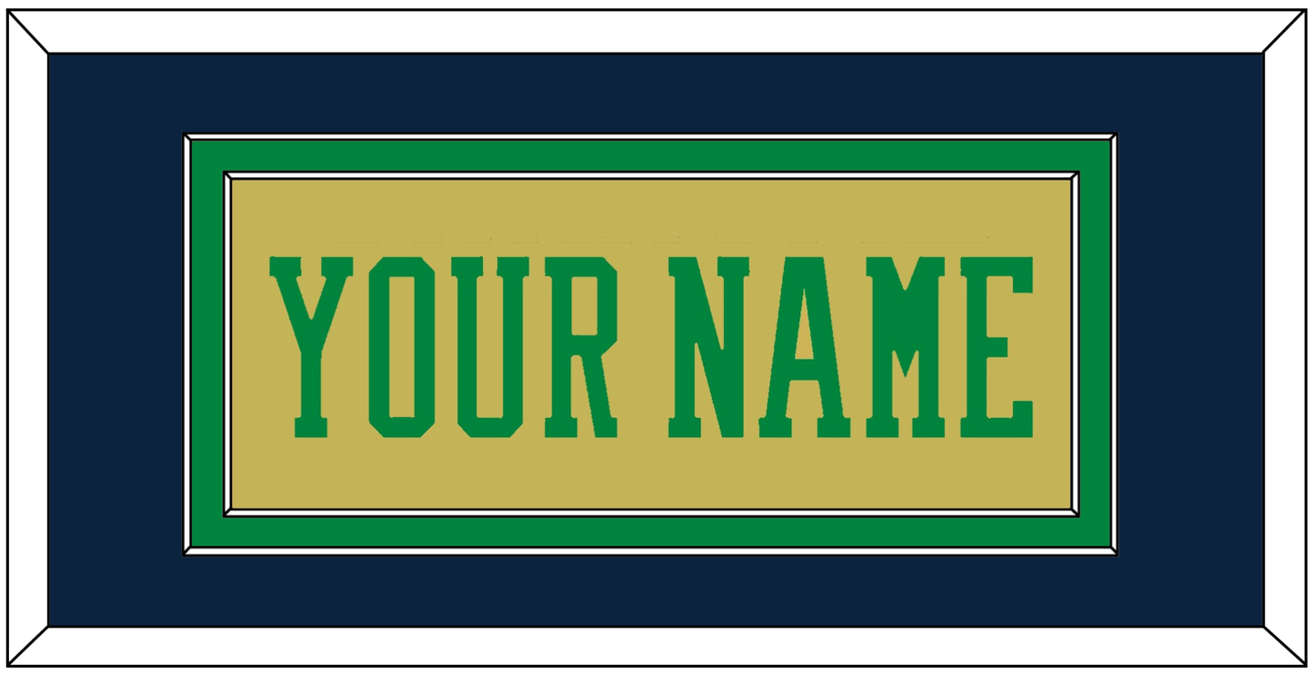 Notre Dame Basketball Name - Alternate Gold (2014-2015) - Signature Tier 3