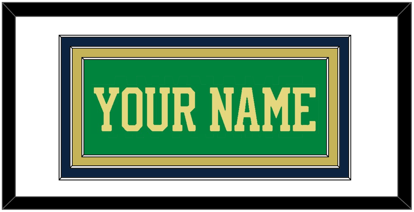 Notre Dame Basketball Name - Alternate Green (2016-2017) - Premier Tier 1