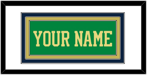 Notre Dame Basketball Name - Alternate Green (2016-2017) - Triple Mat 1