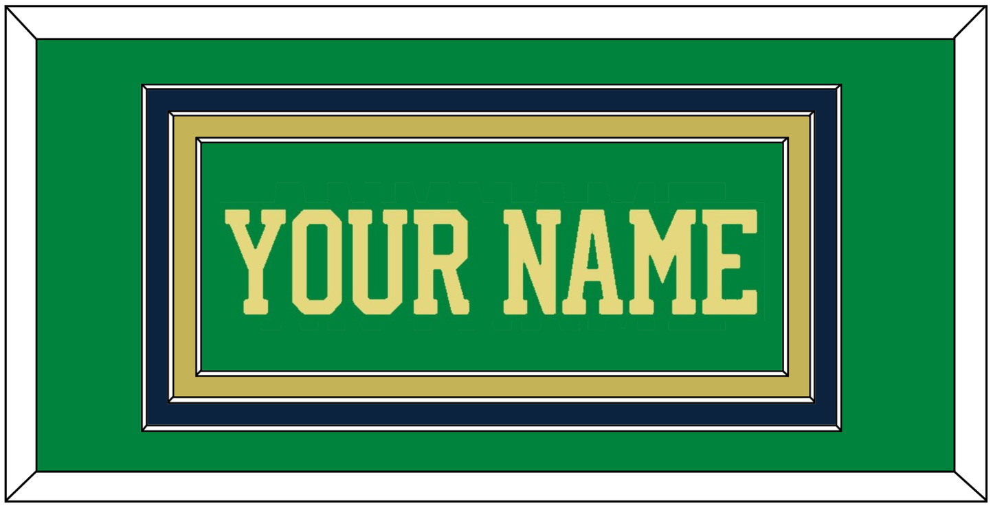 Notre Dame Basketball Name - Alternate Green (2016-2017) - Premier Tier 2