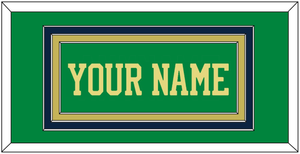 Notre Dame Basketball Name - Alternate Green (2016-2017) - Triple Mat 2