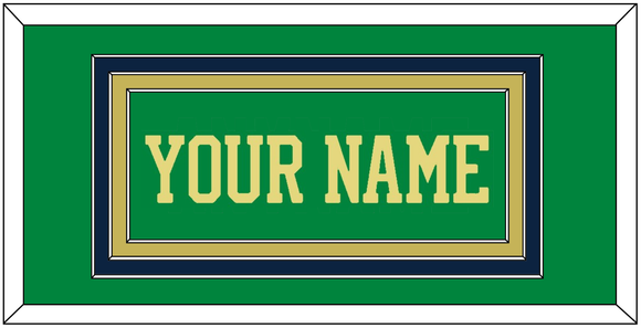 Notre Dame Basketball Name - Alternate Green (2016-2017) - Triple Mat 2