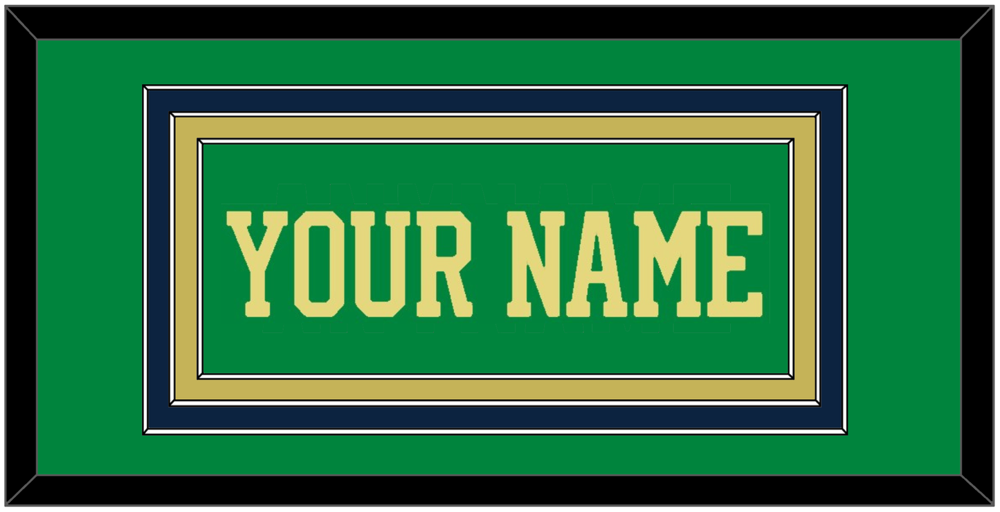 Notre Dame Basketball Name - Alternate Green (2016-2017) - Premier Tier 2