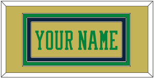 Notre Dame Basketball Name - Alternate Gold (2014-2015) - Triple Mat 2