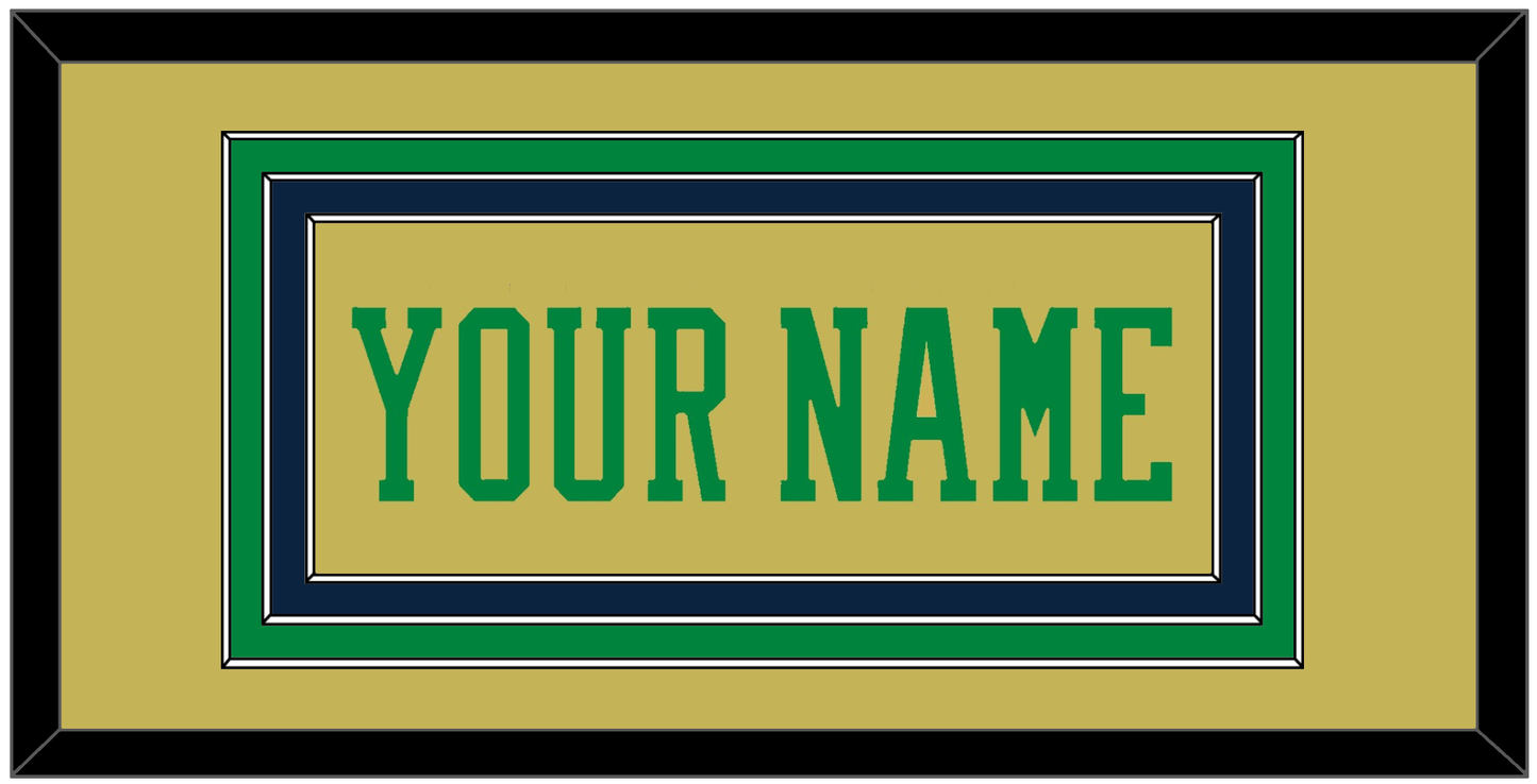 Notre Dame Basketball Name - Alternate Gold (2014-2015) - Premier Tier 2