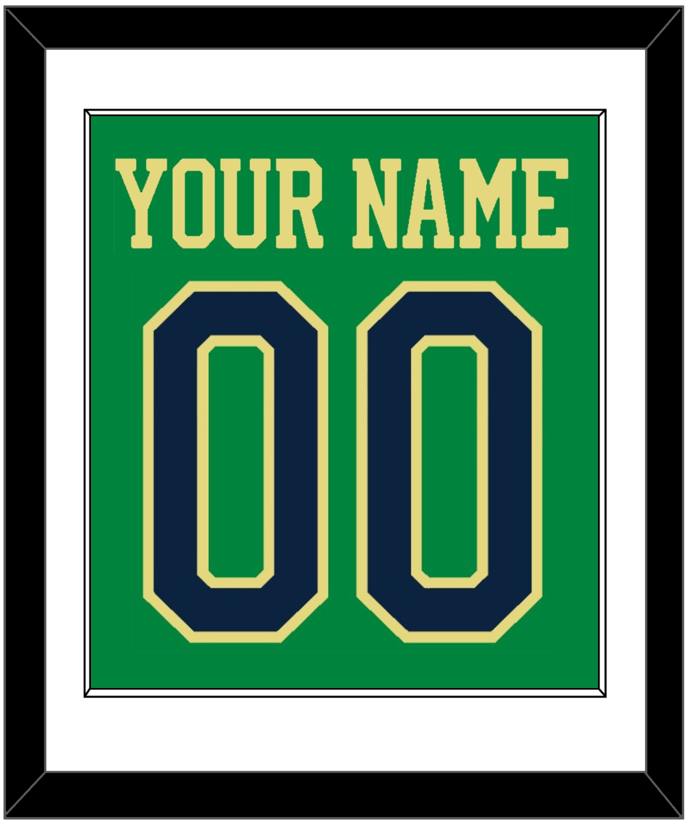 Notre Dame Basketball Name & Number - Alternate Green (2016-2017) - Essential Tier 1