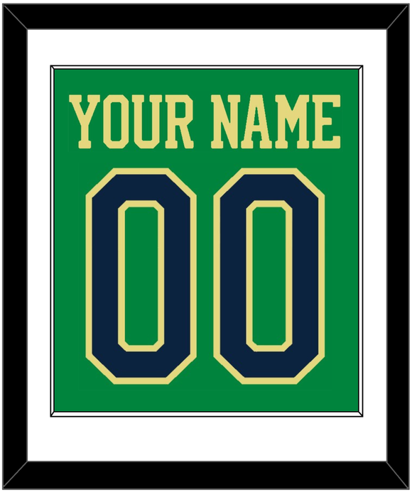 Notre Dame Basketball Name & Number - Alternate Green (2016-2017) - Single Mat 1