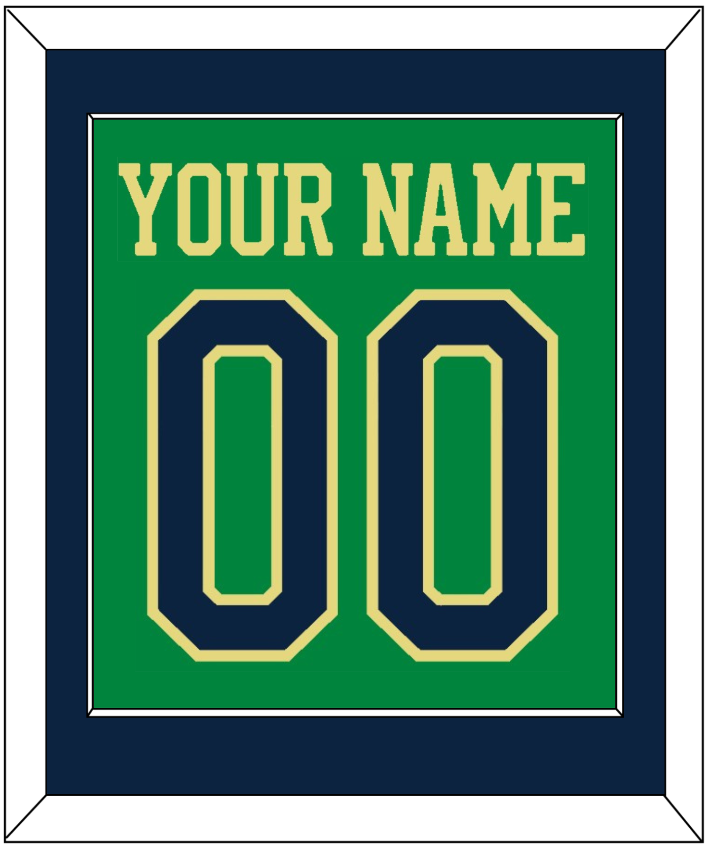 Notre Dame Basketball Name & Number - Alternate Green (2016-2017) - Essential Tier 2