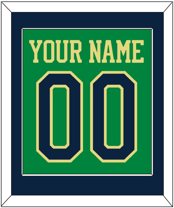 Notre Dame Basketball Name & Number - Alternate Green (2016-2017) - Single Mat 2