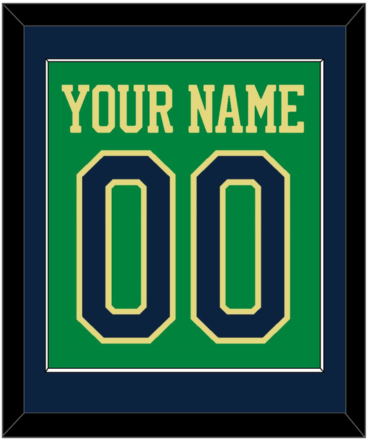 Notre Dame Basketball Name & Number - Alternate Green (2016-2017) - Essential Tier 2