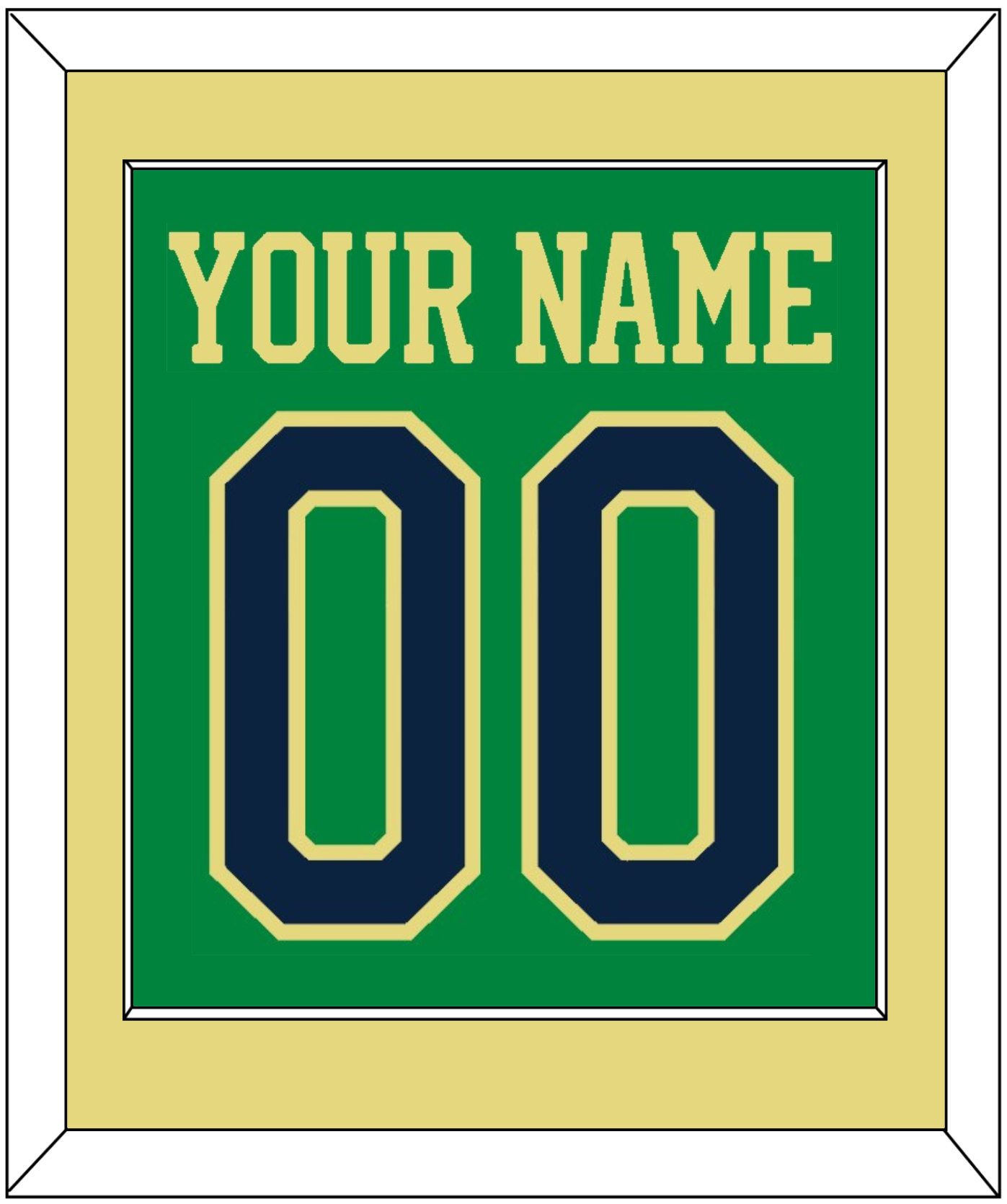 Notre Dame Basketball Name & Number - Alternate Green (2016-2017) - Essential Tier 3