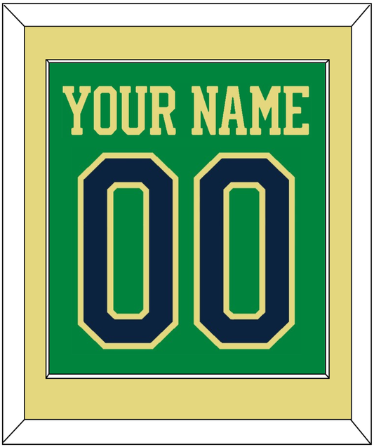 Notre Dame Basketball Name & Number - Alternate Green (2016-2017) - Essential Tier 3