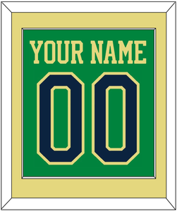 Notre Dame Basketball Name & Number - Alternate Green (2016-2017) - Single Mat 3