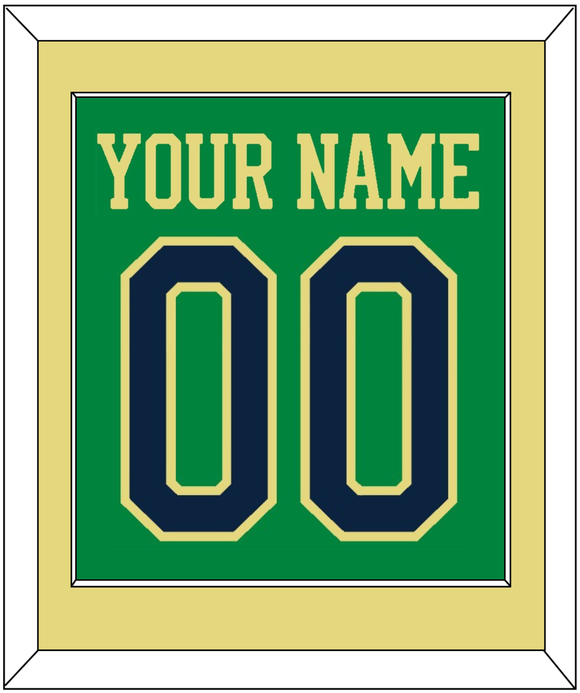 Notre Dame Basketball Name & Number - Alternate Green (2016-2017) - Single Mat 3