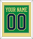 Notre Dame Basketball Name & Number - Alternate Green (2016-2017) - Single Mat 3