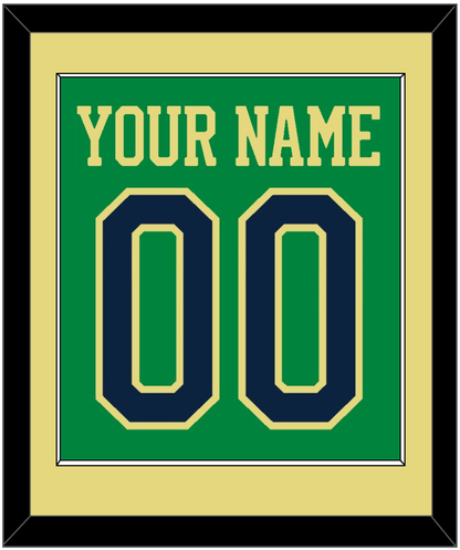 Notre Dame Basketball Name & Number - Alternate Green (2016-2017) - Essential Tier 3