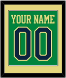 Notre Dame Basketball Name & Number - Alternate Green (2016-2017) - Single Mat 3