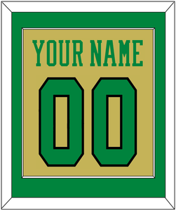 Notre Dame Basketball Name & Number - Alternate Gold (2014-2015) - Single Mat 2