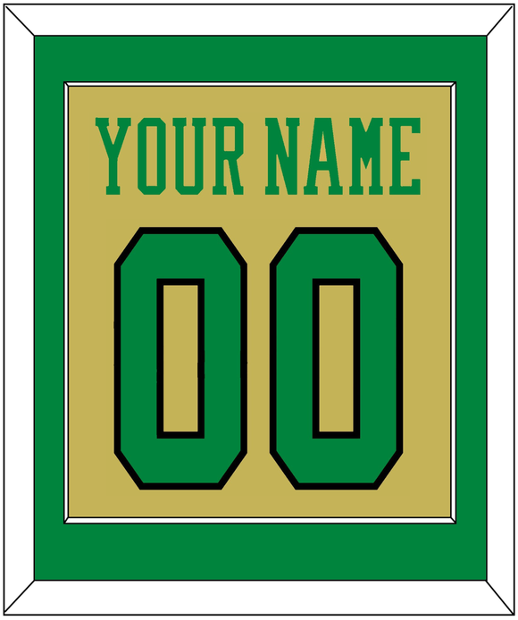 Notre Dame Basketball Name & Number - Alternate Gold (2014-2015) - Single Mat 2