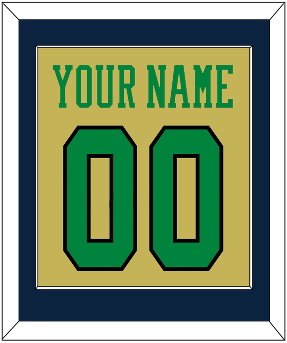 Notre Dame Basketball Name & Number - Alternate Gold (2014-2015) - Single Mat 3