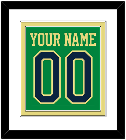 Notre Dame Basketball Name & Number - Alternate Green (2016-2017) - Signature Tier 1