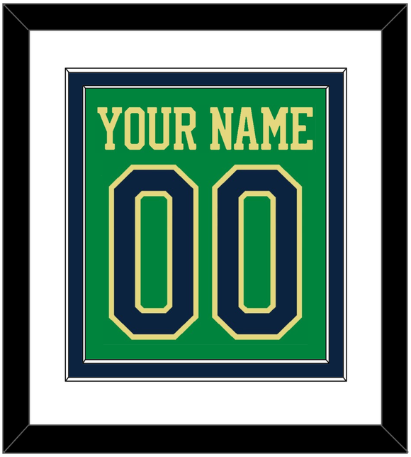 Notre Dame Basketball Name & Number - Alternate Green (2016-2017) - Double Mat 2