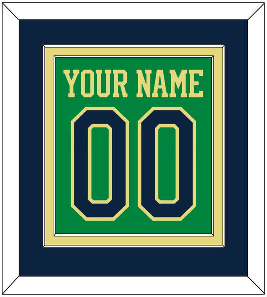 Notre Dame Basketball Name & Number - Alternate Green (2016-2017) - Signature Tier 3